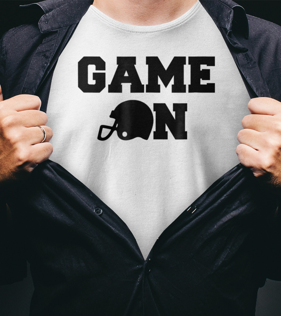 Game On Football Helmet Cute Football T-Shirt