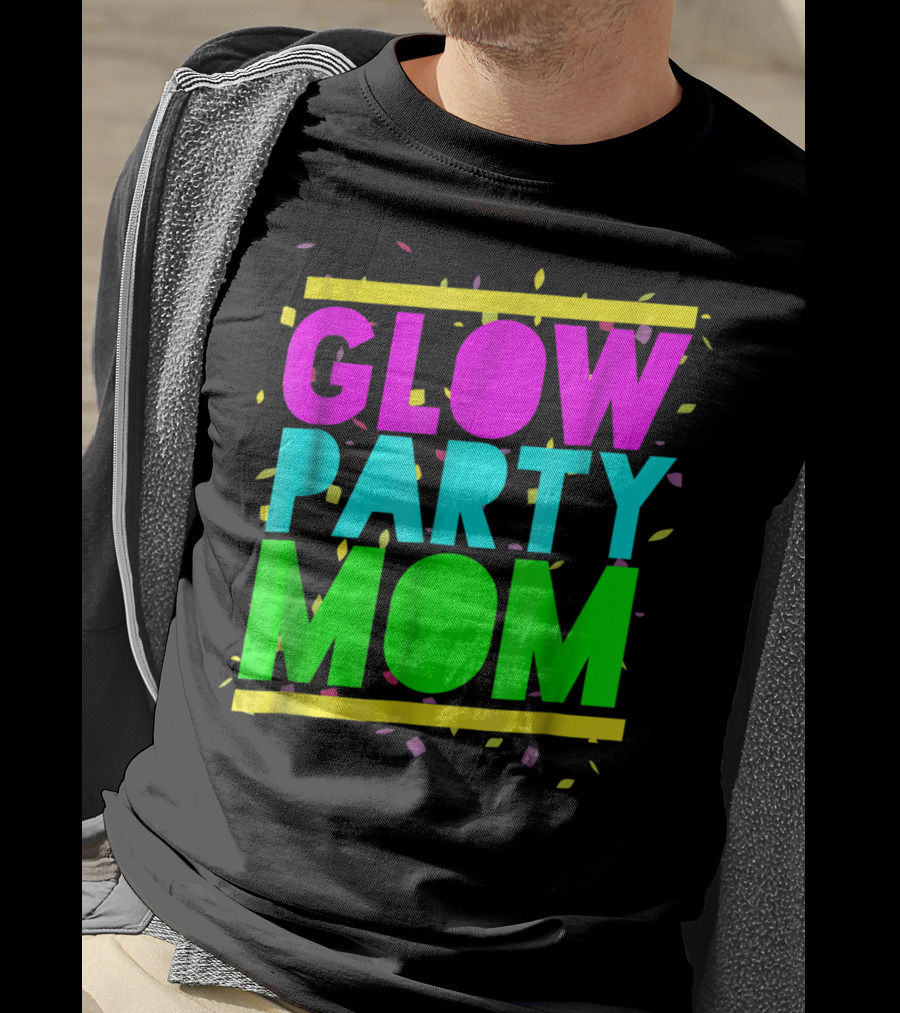 Glow Party Mom23 Celebration Neon Confetti T-Shirt