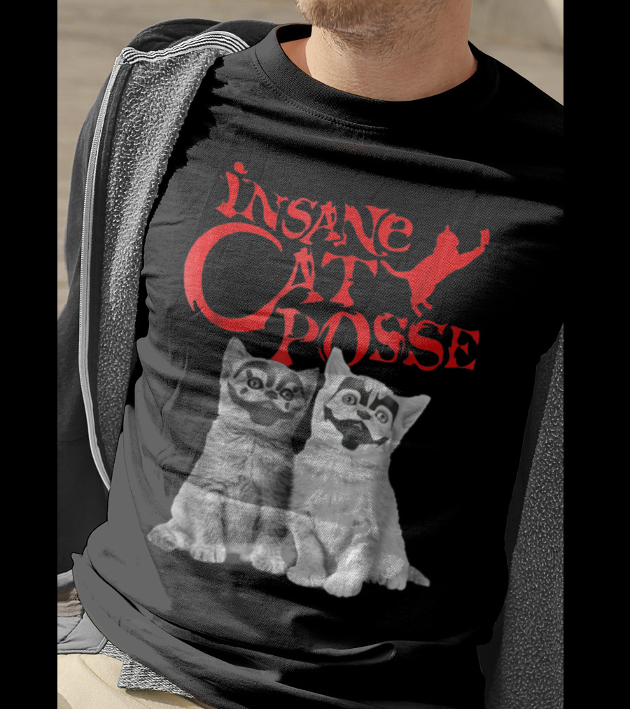 Insane Cat Posse Halloween Funny Clowns Mom Lover T-Shirt