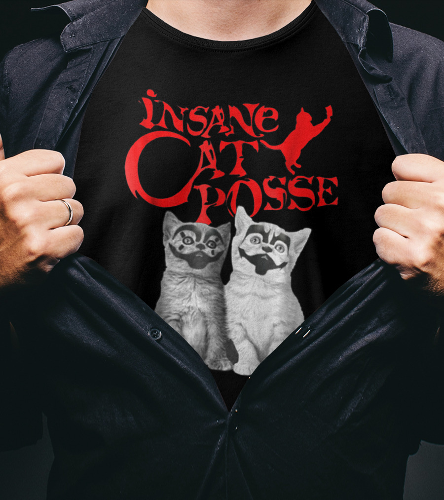 Insane Cat Posse Halloween Funny Clowns Mom Lover T-Shirt
