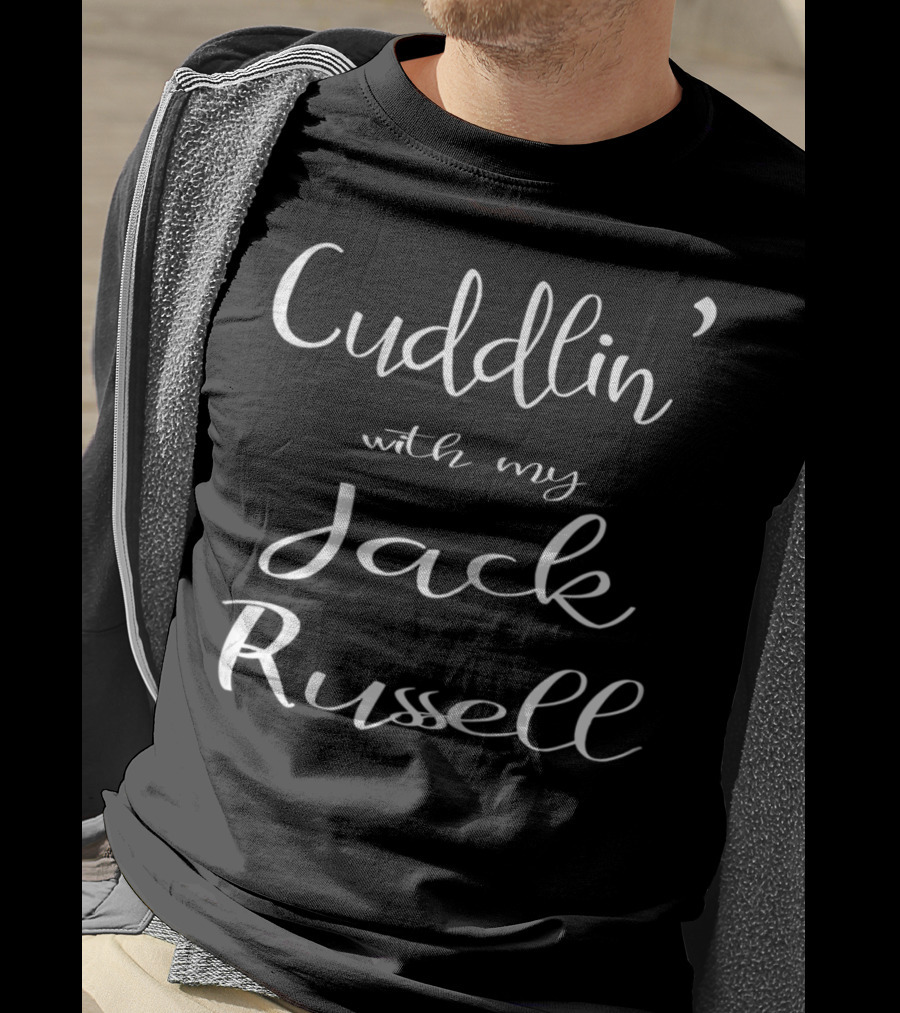 Cuddlin' With My Jack Russell Mom Matching Dog T-Shirt