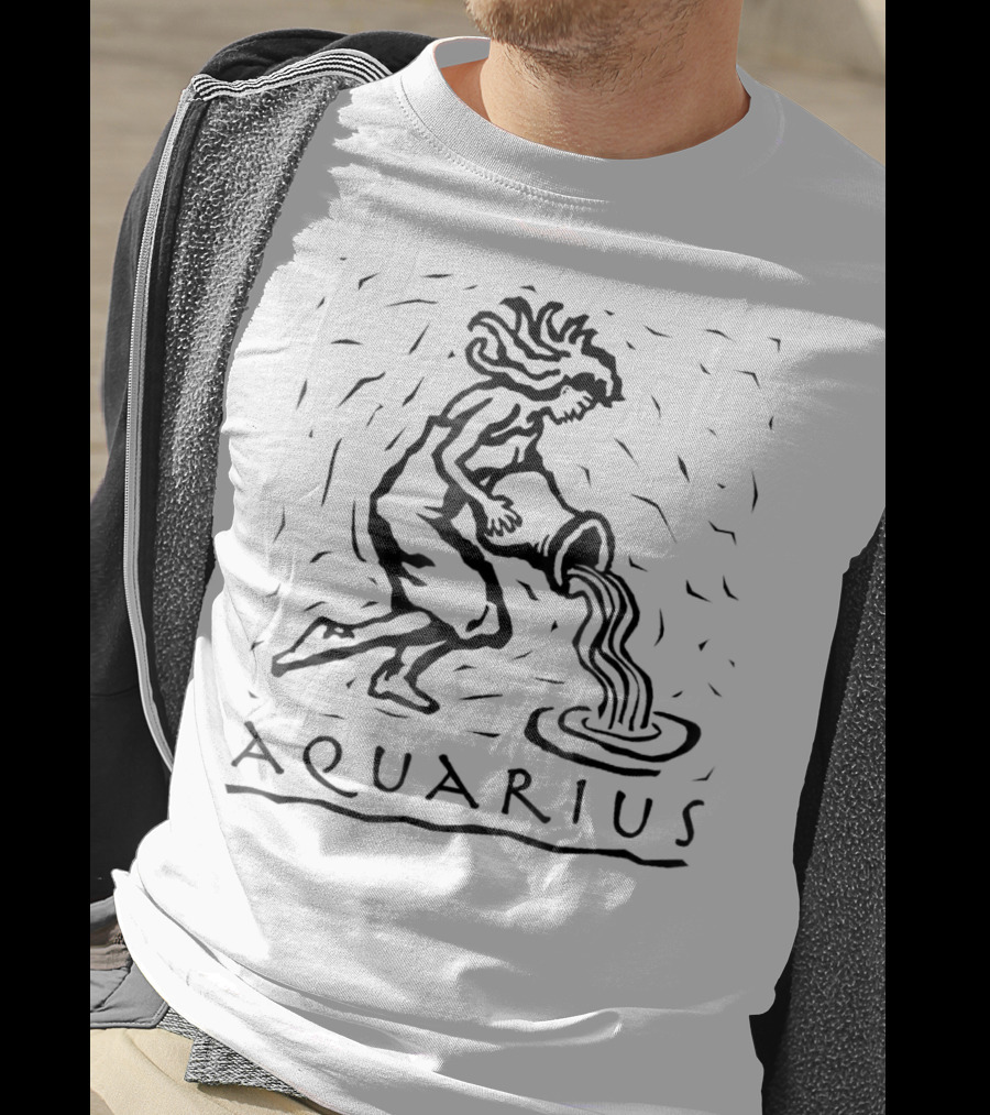 Aquarius Zodiac Water Bearer Star Sign Iconic T-Shirt