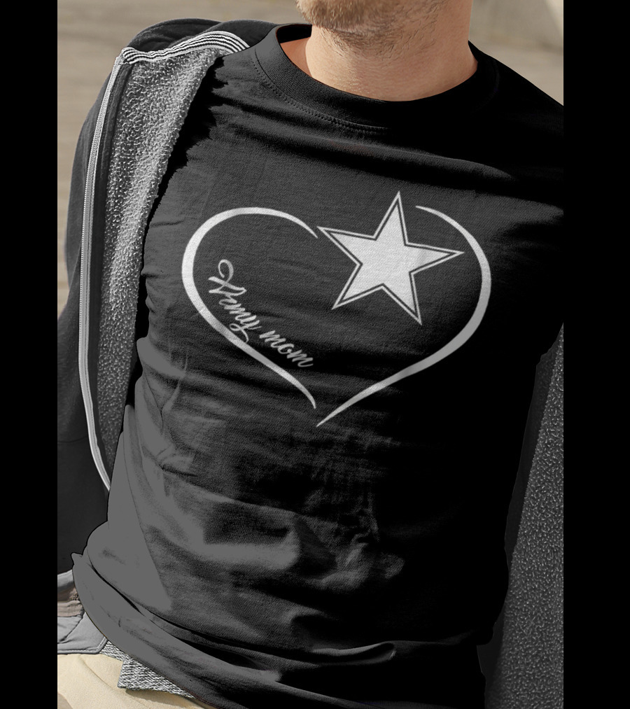 Army Mom Heart Star T-Shirt