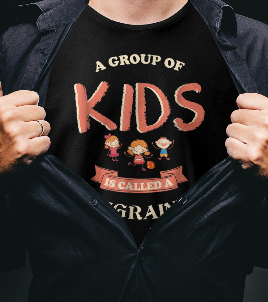A Group Of Kids Is Called A Migraine Fun Cartoon T-Shirt