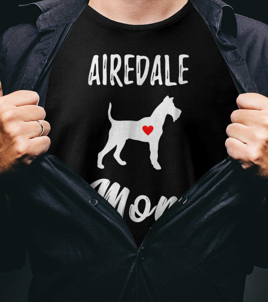 Airedale Terrier Mom Dog Lover Owner T-Shirt