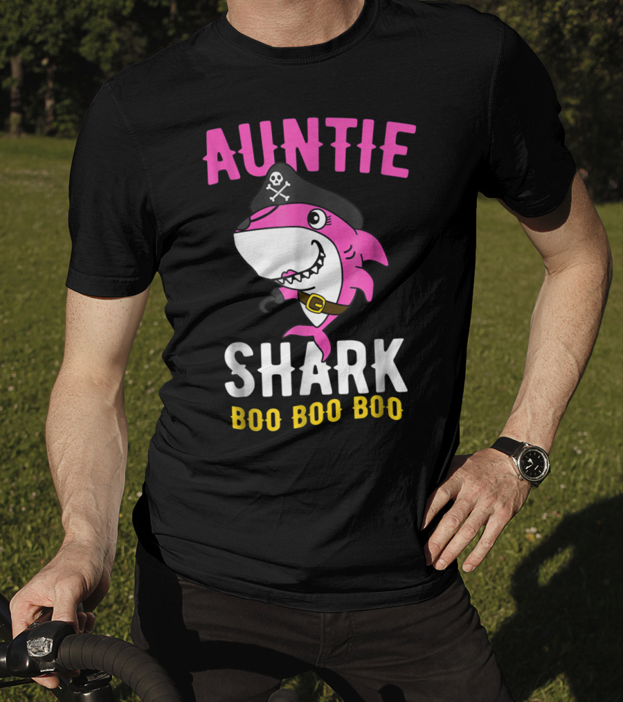 Auntie Pirate Shark Boo Boo Boo T-Shirt