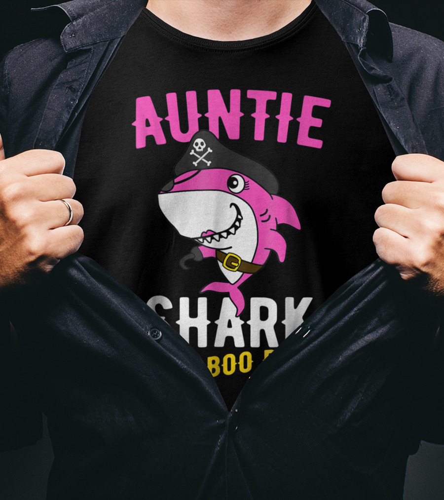 Auntie Pirate Shark Boo Boo Boo T-Shirt