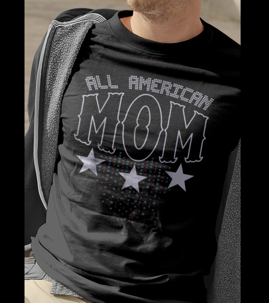 All American Mom Stars And Sequins T-Shirt