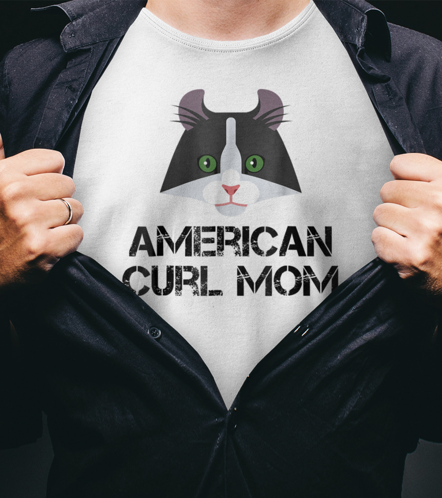 American Curl Mom Cat Lover T-Shirt