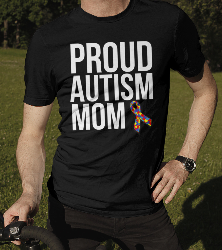 Proud Autism Mom Puzzle T-Shirt