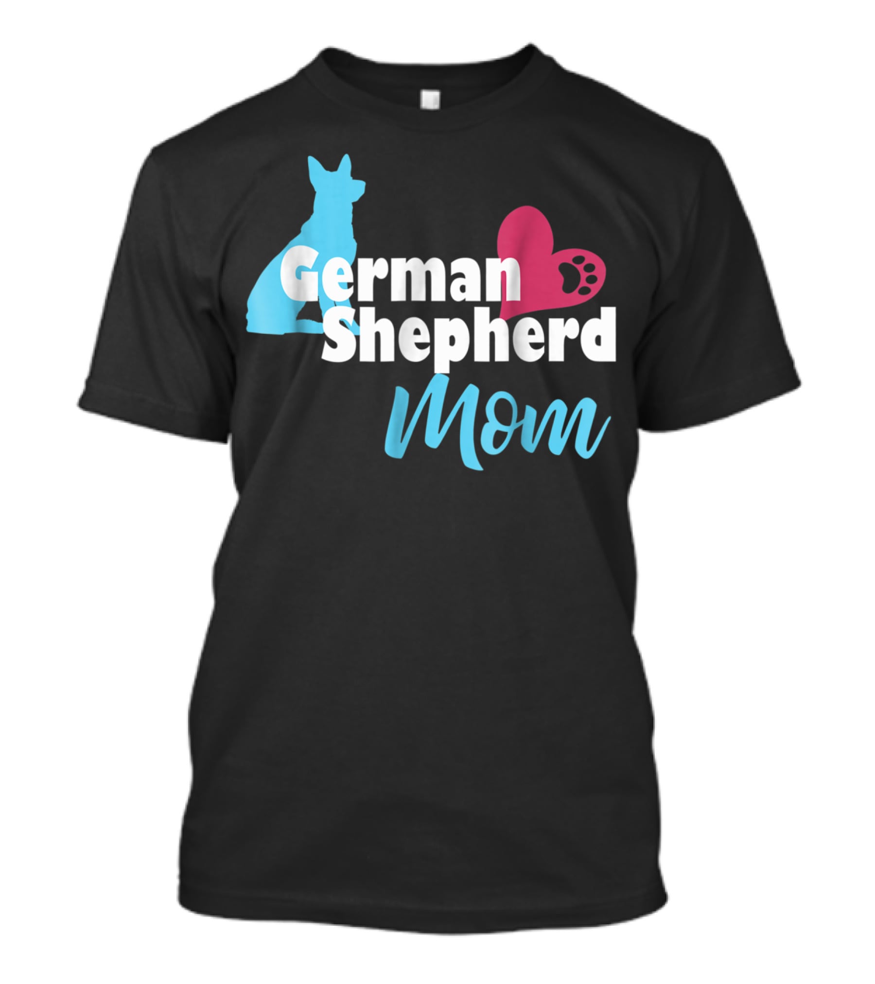 German Shepherd Mom Heart Paw T-Shirt