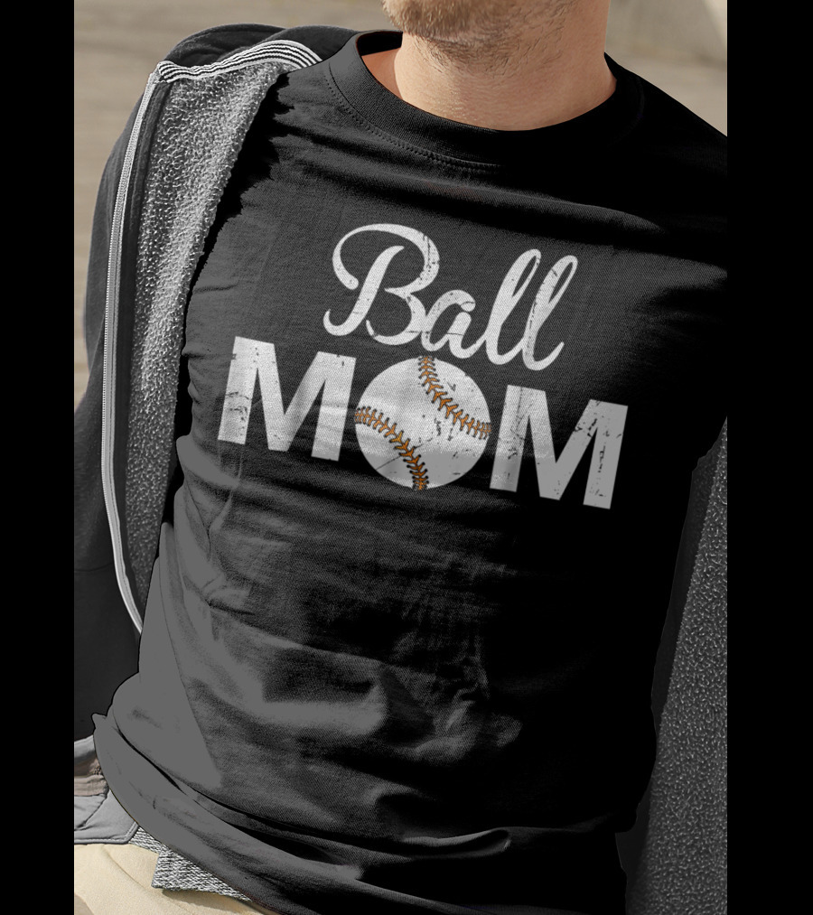 Ball Mom Love Baseball Player Ball Mom T-Shirt