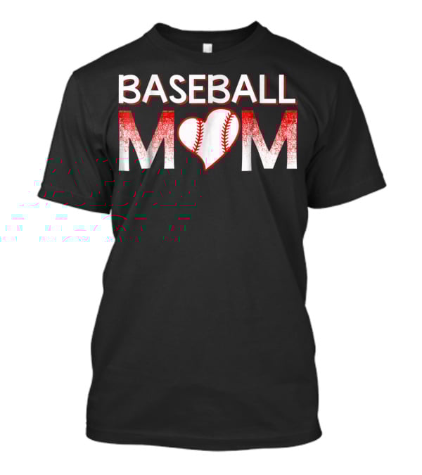 Baseball Mom Love Baseball Player Heart T-Shirt