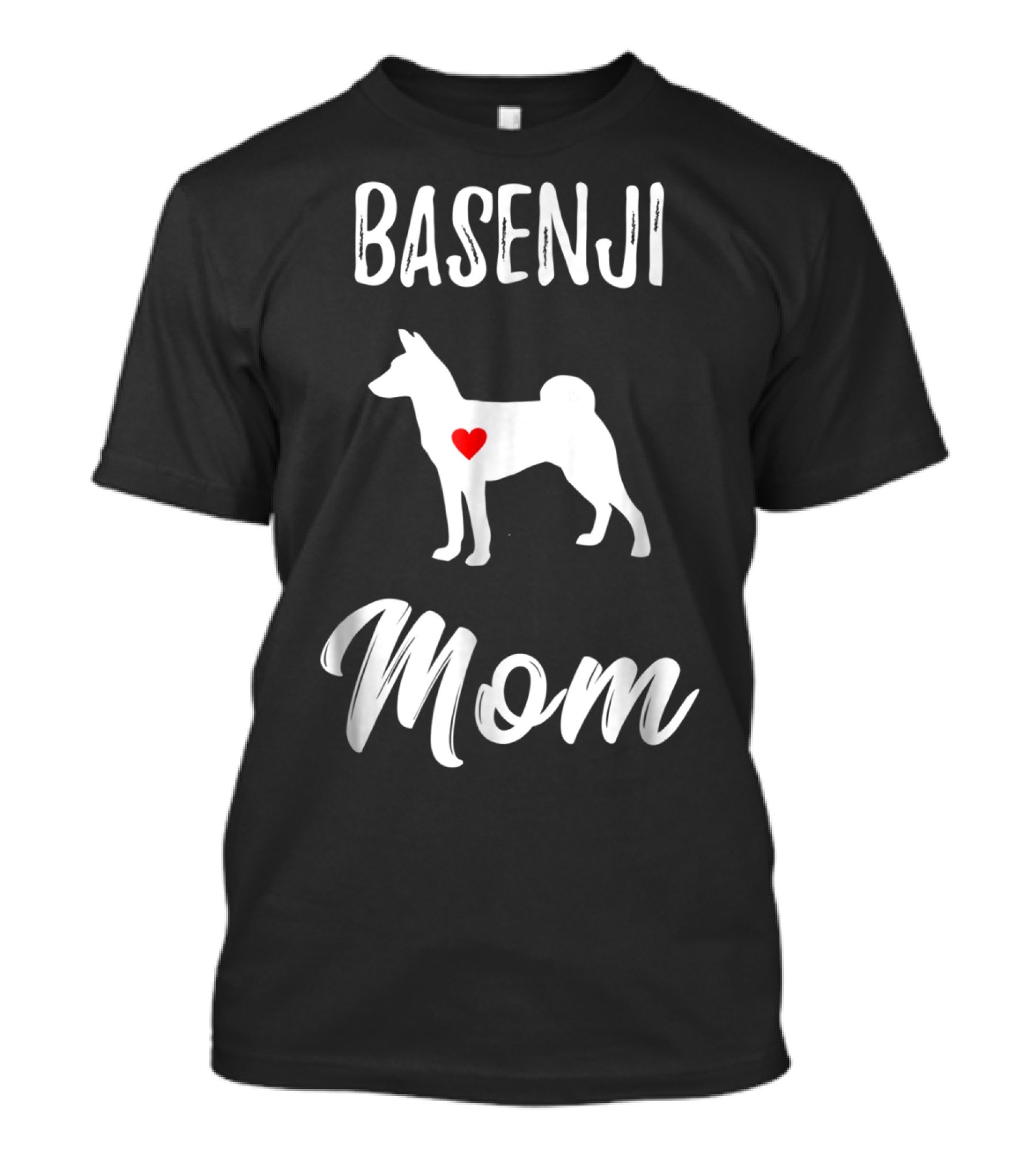 Basenji Mom Basenji Dog Heart T-Shirt