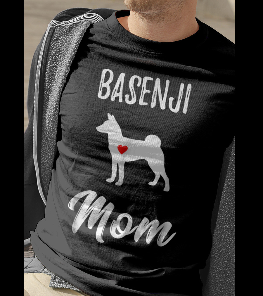 Basenji Mom Basenji Dog Heart T-Shirt