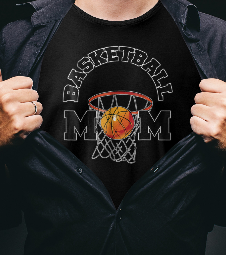 Basketball Mom Dark Hoop T-Shirt