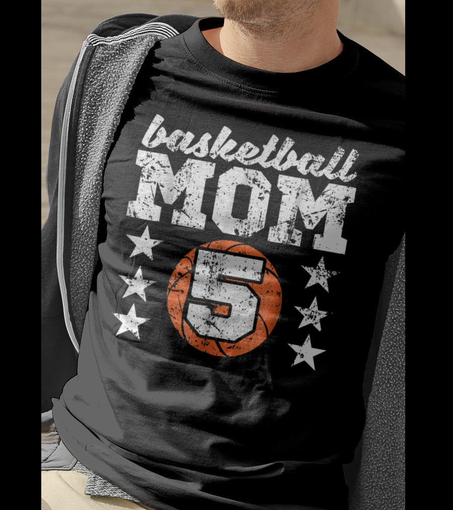 Basketball Mom 5 Stars T-Shirt