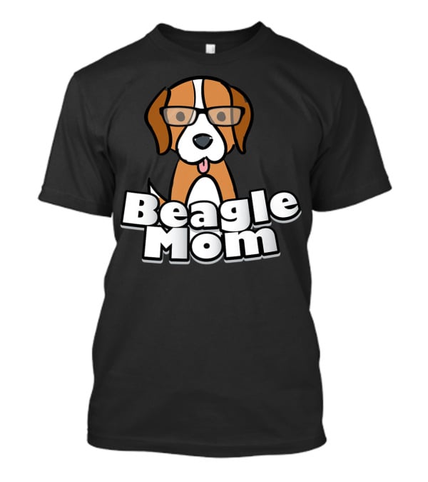 Beagle Mom Cute Dog With Glasses T-Shirt