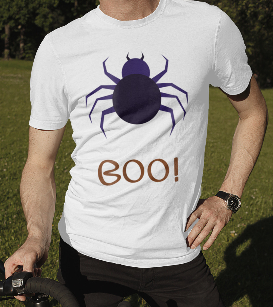 BOO Halloween Spider Design For Mom Sister Boyfriend Girl T-Shirt