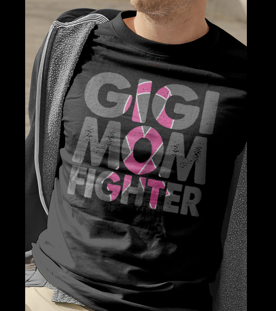 Gigi Mom Fighter Breast Cancer Awareness Pink T-Shirt