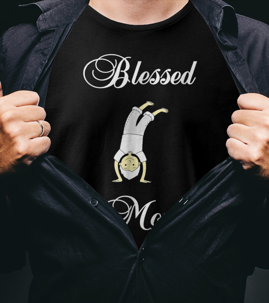 Blessed Mom With Handstand Boy T-Shirt