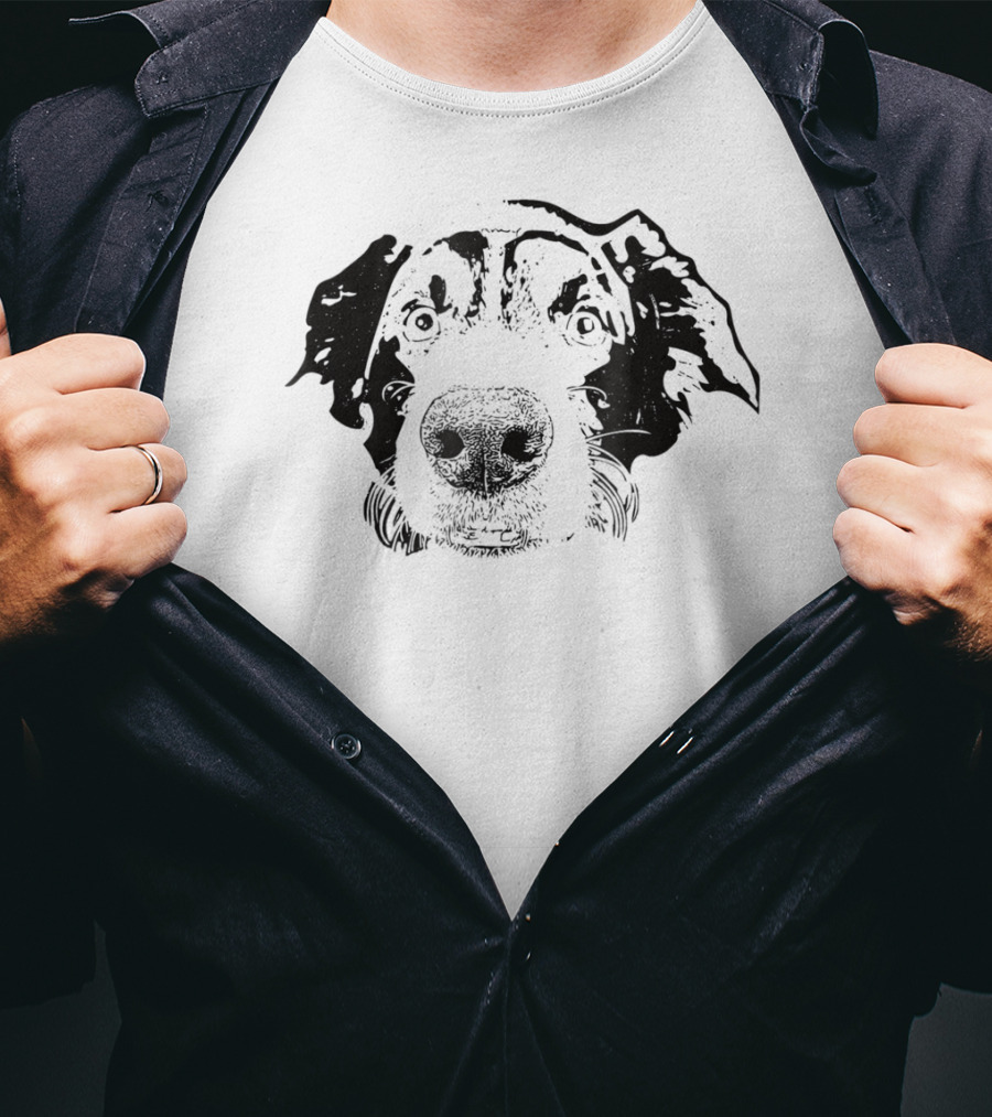 Border Collie Face Dog Mom Dad T-Shirt