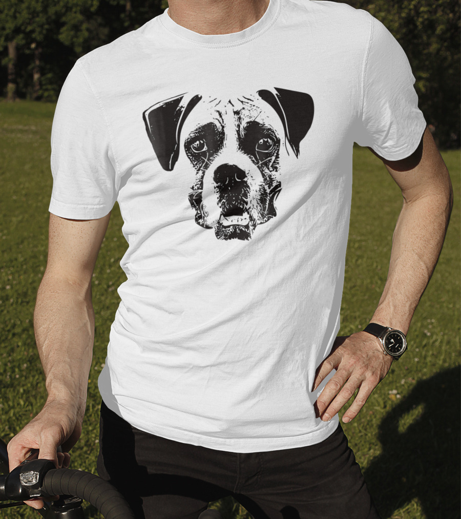 Boxer Dog Face Dog Mom Or Dad Boxer Dog Face T-Shirt