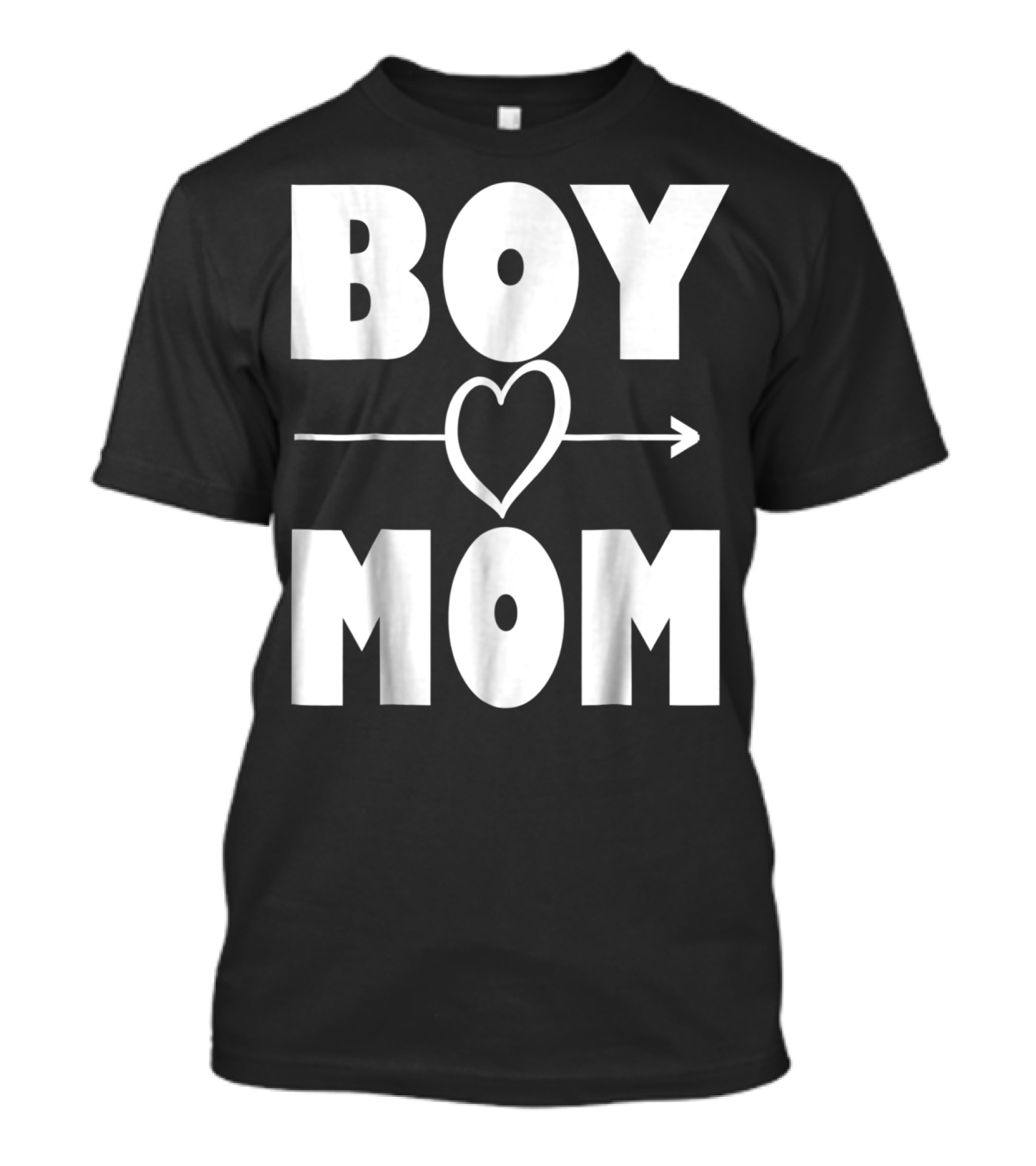 BOY MOM Heart With Arrow T-Shirt
