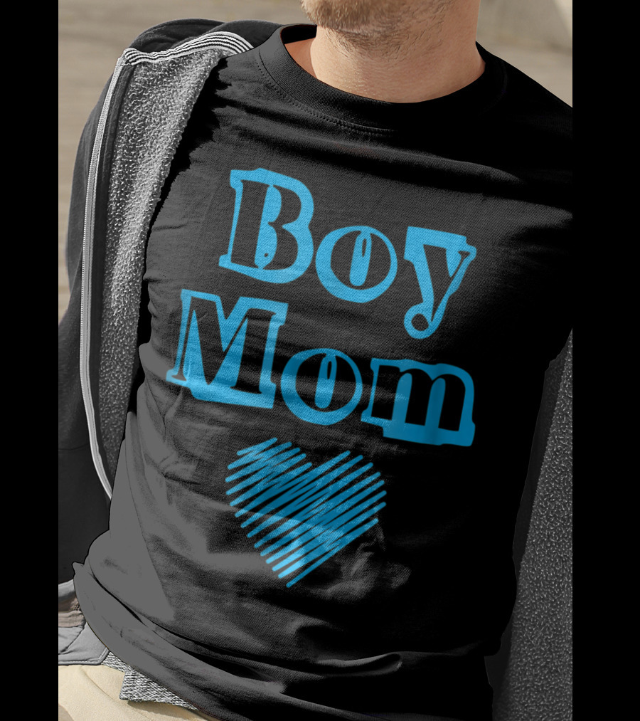 Boy Mom Heart Perfect New Mom Of Boys T-Shirt
