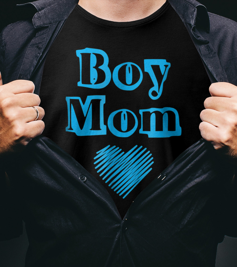 Boy Mom Heart Perfect New Mom Of Boys T-Shirt