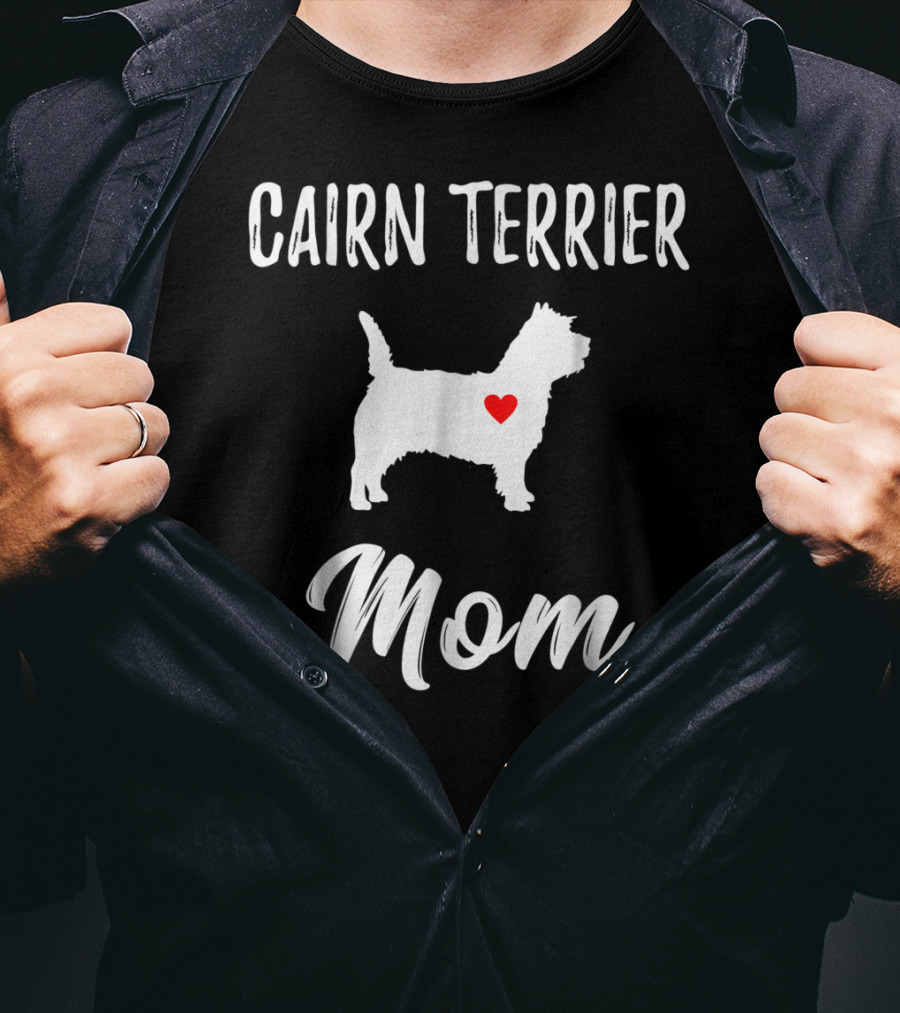 Cairn Terrier Dog Mom Owner Lover Heart T-Shirt
