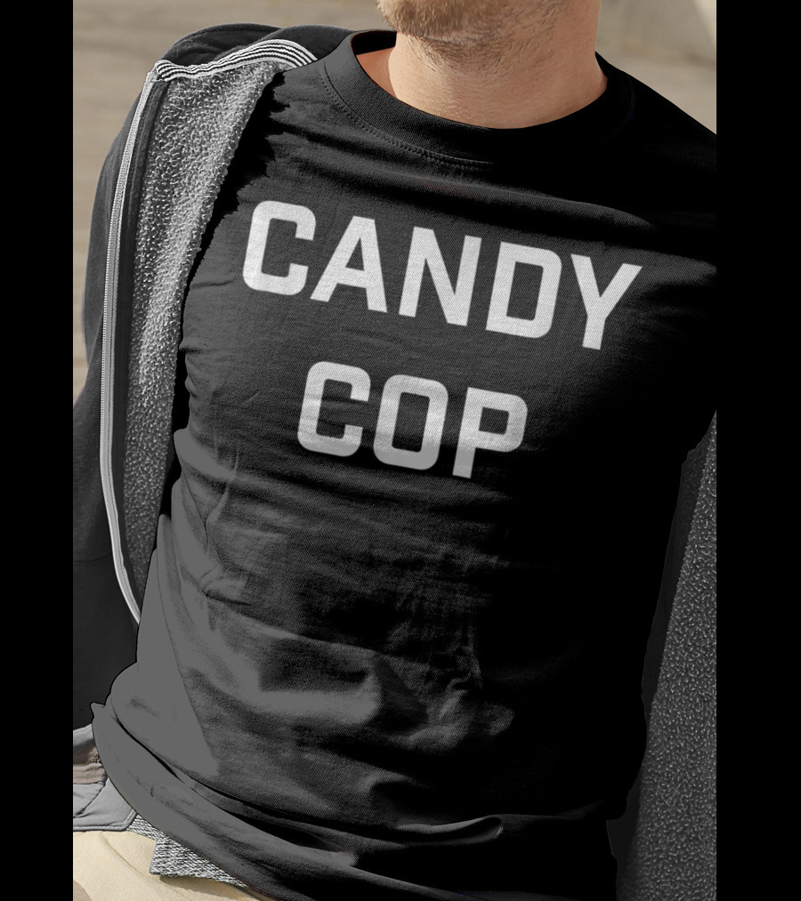 Candy Cop Funny Halloween For Mom Or Dad T-Shirt