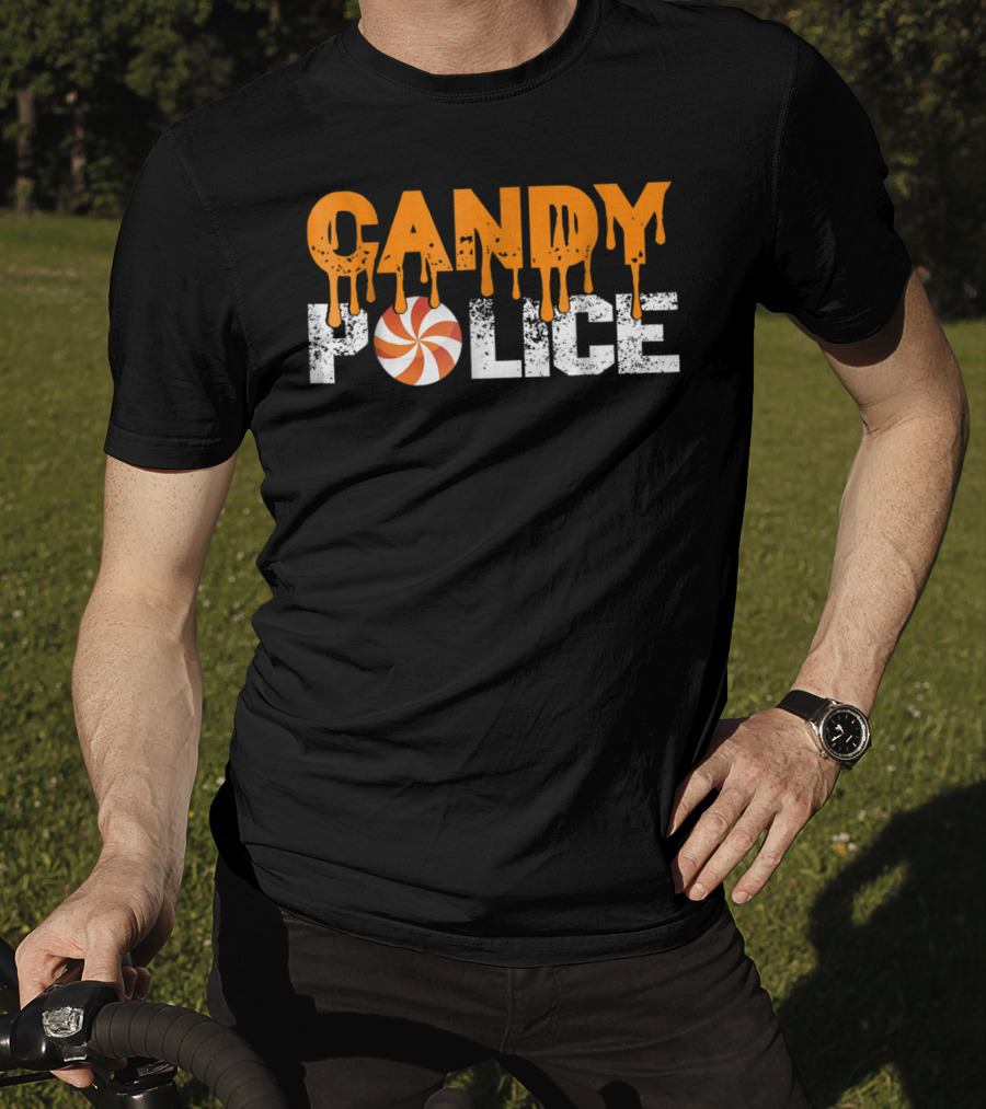 Candy Police Funny Mom Or Dad Halloween Candy Inspector T-Shirt
