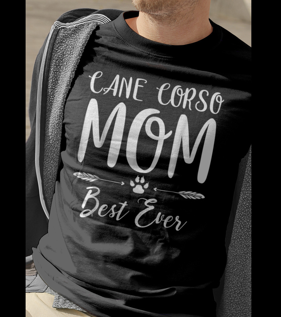 Cane Corso Mom Best Ever Paw Print Arrows Dog Lovers T-Shirt