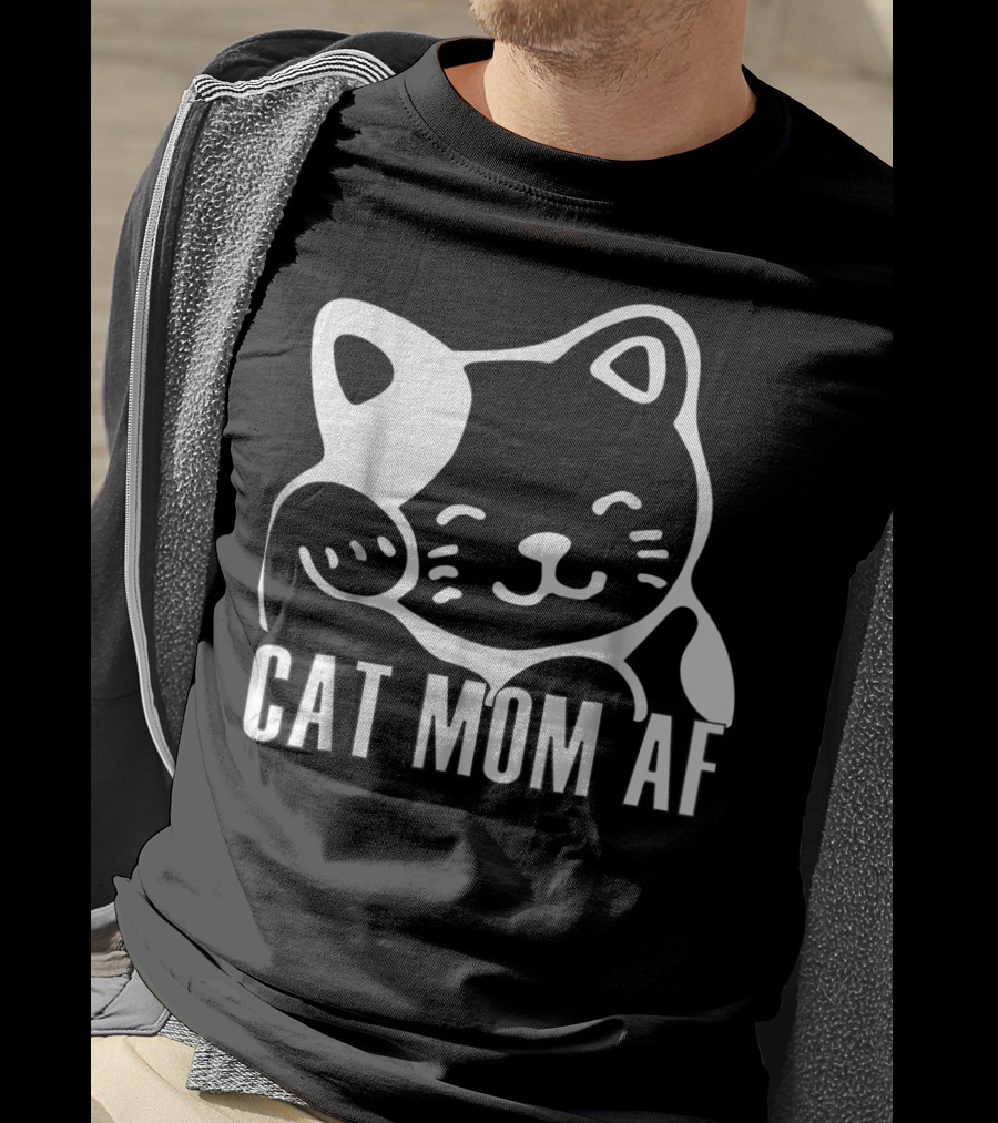 Cat Mom AF Clothing43 Playful Cat T-Shirt