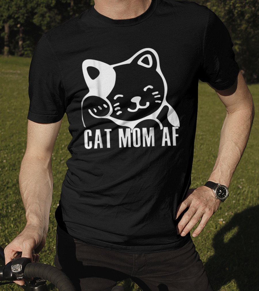 Cat Mom AF Clothing43 Playful Cat T-Shirt