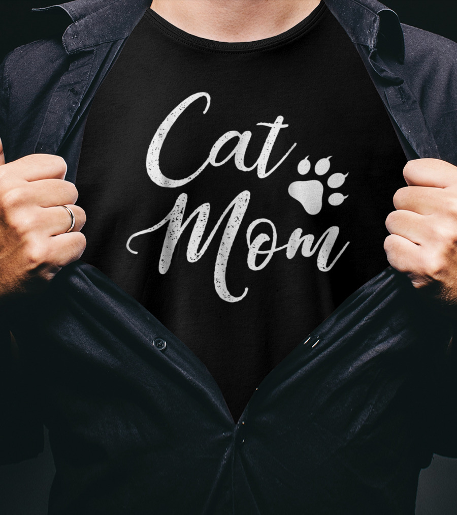 Cat Mom Paw Print Tee80 T-Shirt