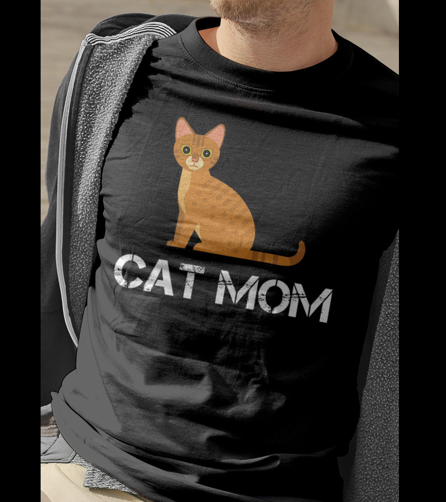 Cat Mom Cat Owner Cartoon Cat T-Shirt
