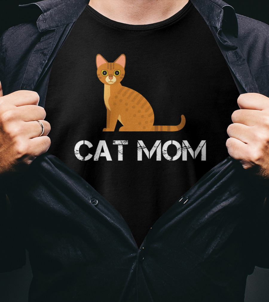 Cat Mom Cat Owner Cartoon Cat T-Shirt
