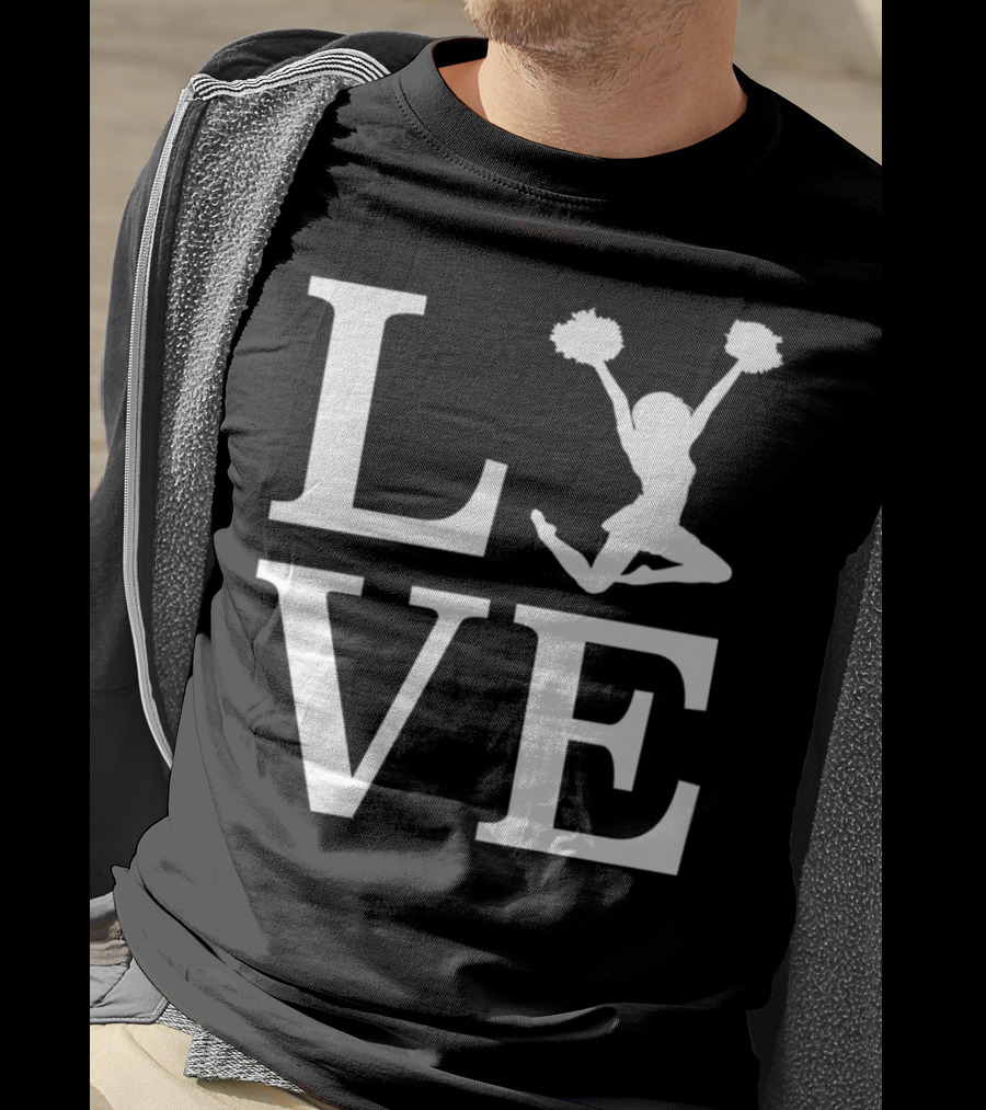 Cheerleading Love Cheer Mom Coach Cheerleader Enthusiast T-Shirt