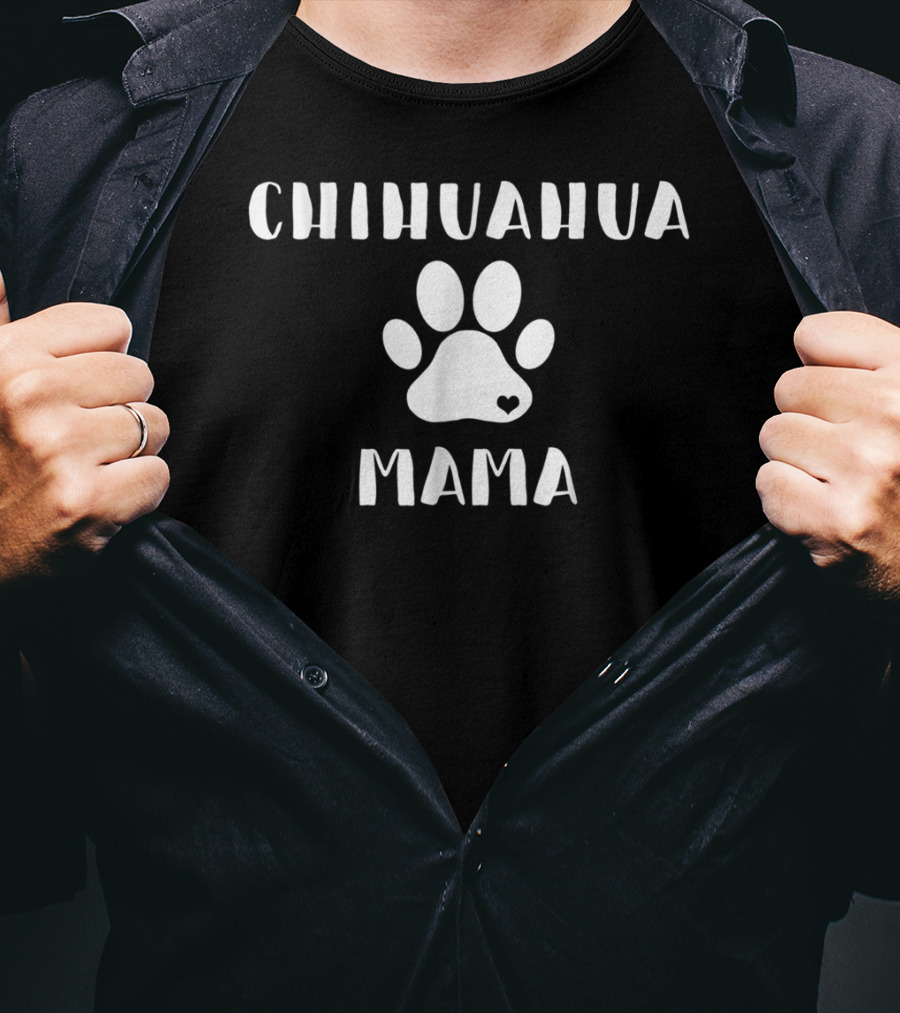 Chihuahua Mama Paw Heart T-Shirt