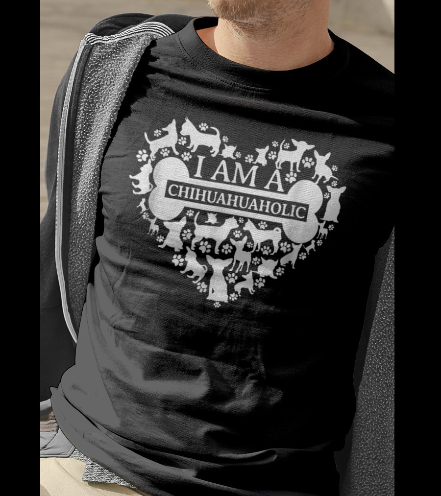 I Am A Chihuahuaholic Heart Dog T-Shirt