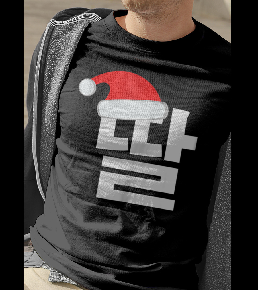 Christmas Korean Family Santa Hat Matching Mom Daughter T-Shirt