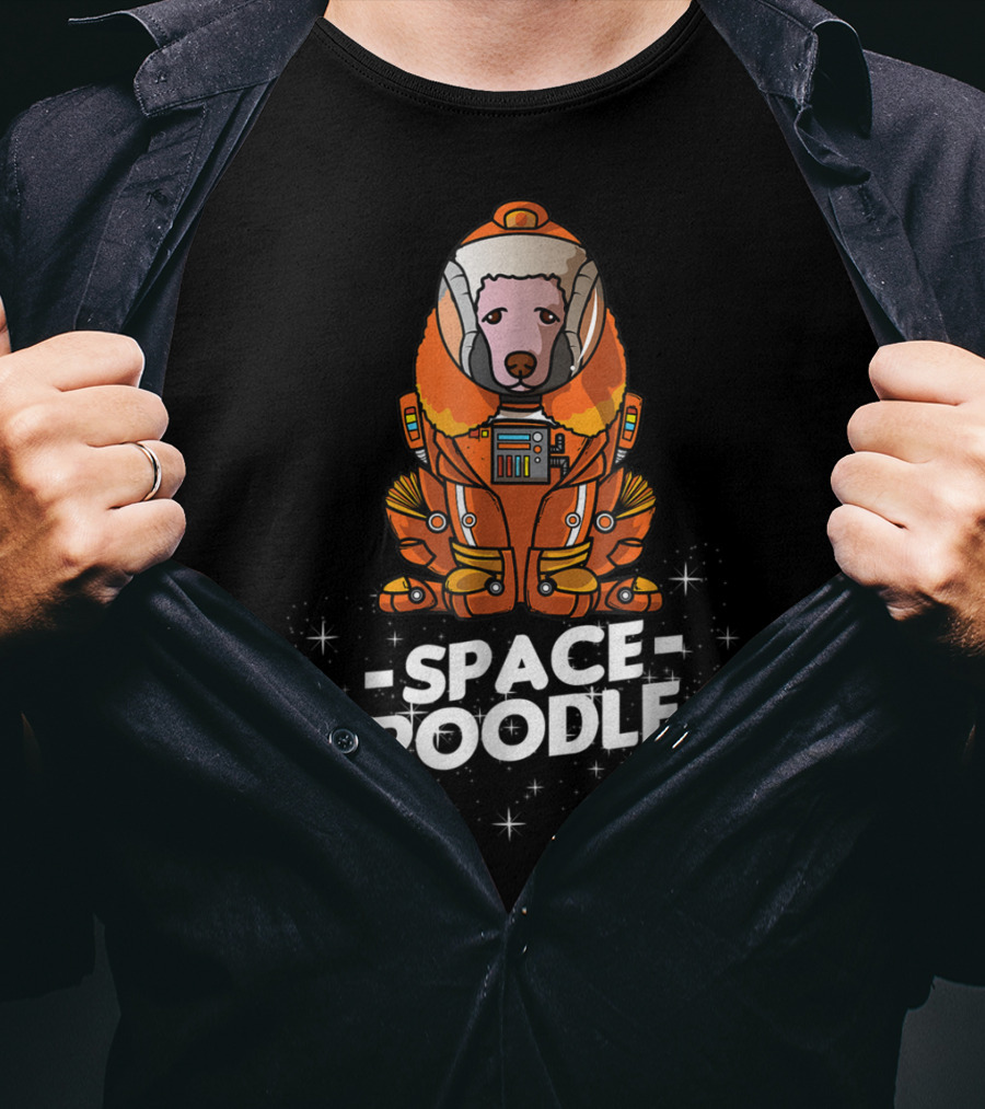 Space Poodle Suit Christmas Dog Owner T-Shirt