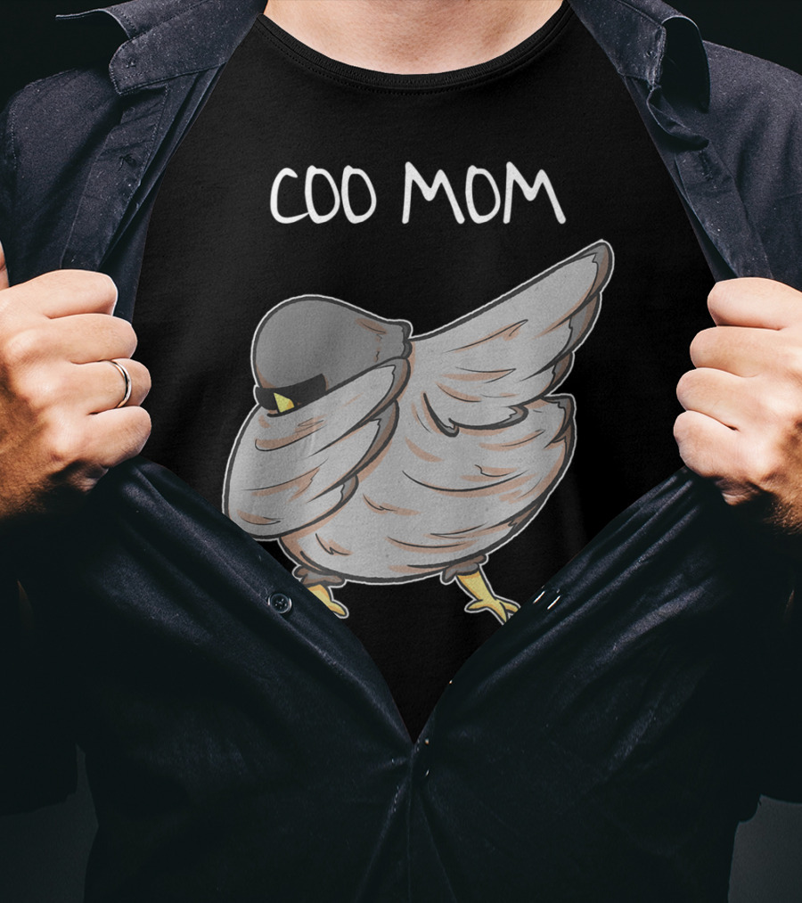 Coo Mom Pigeon Funny Cool Bird Pun Dabbing T-Shirt