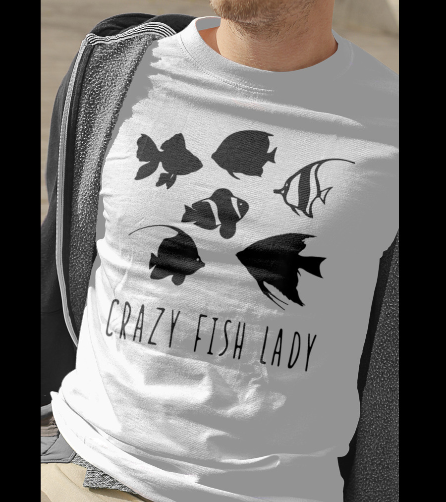 Crazy Fish Lady Fish Mom Sea Creature T-Shirt