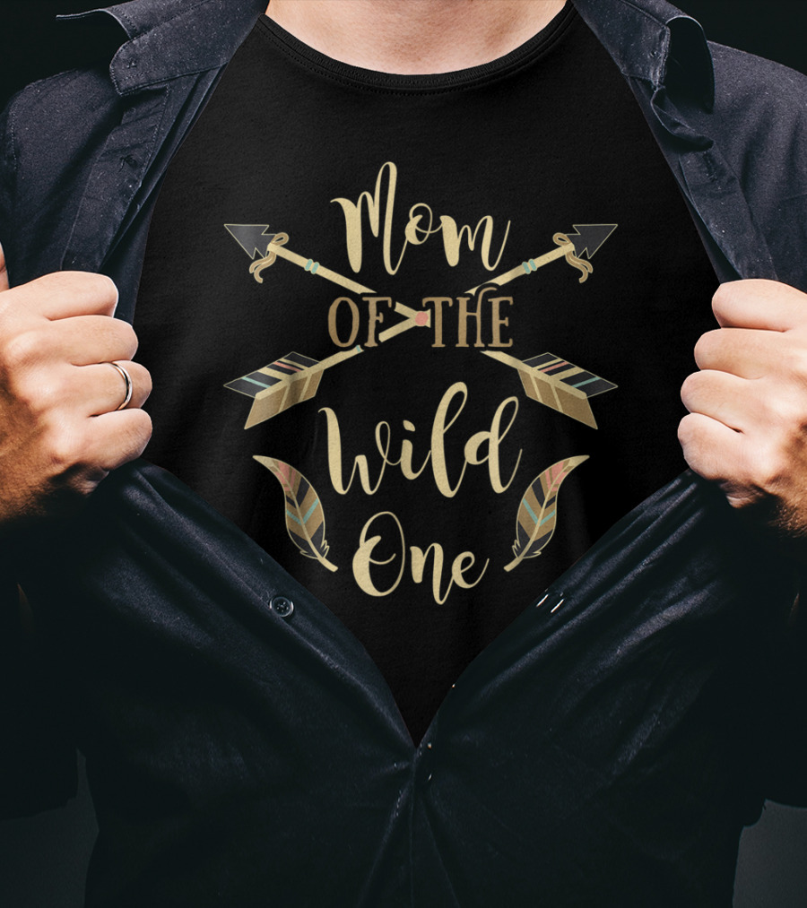 Mom Of The Wild One Arrows And Feathers T-Shirt