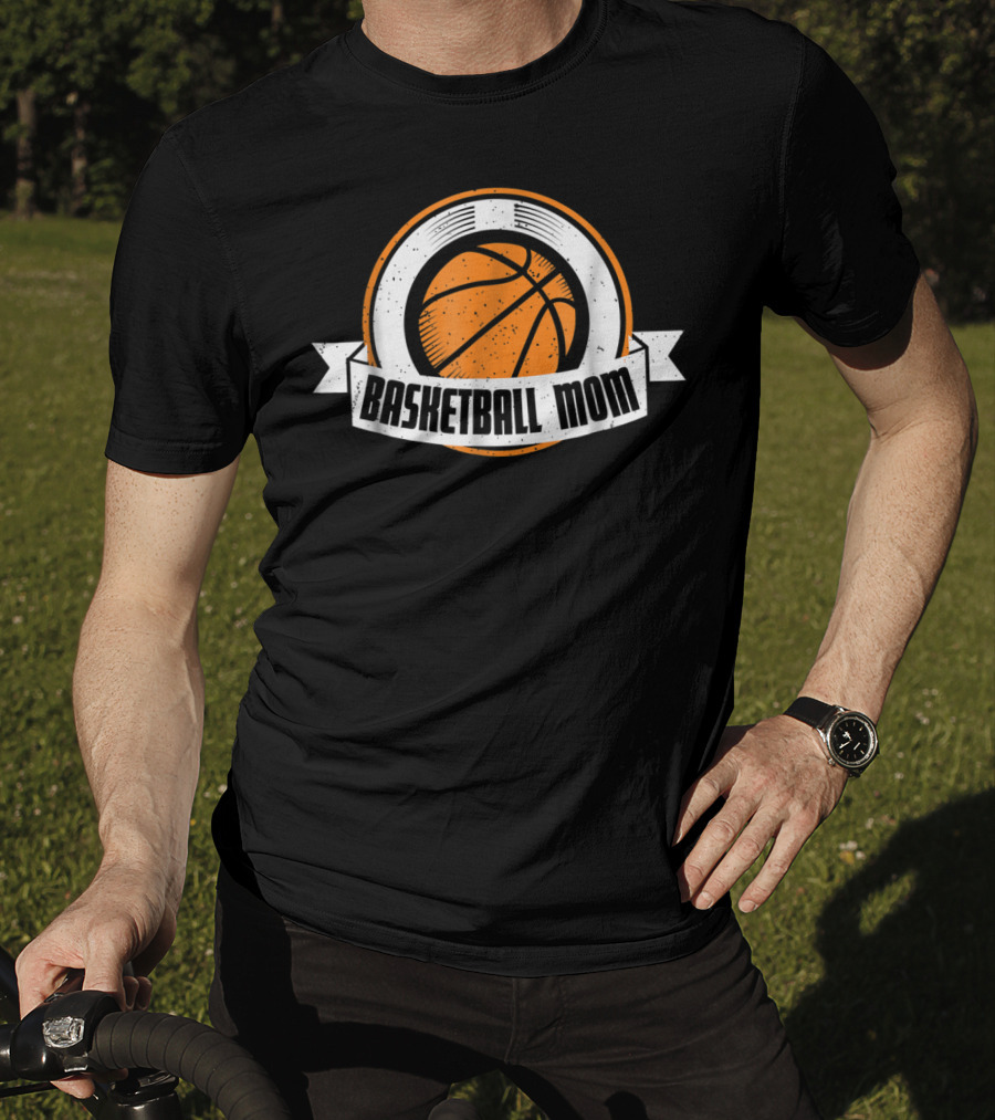 Basketball Mom Cute Basketball Emblem T-Shirt