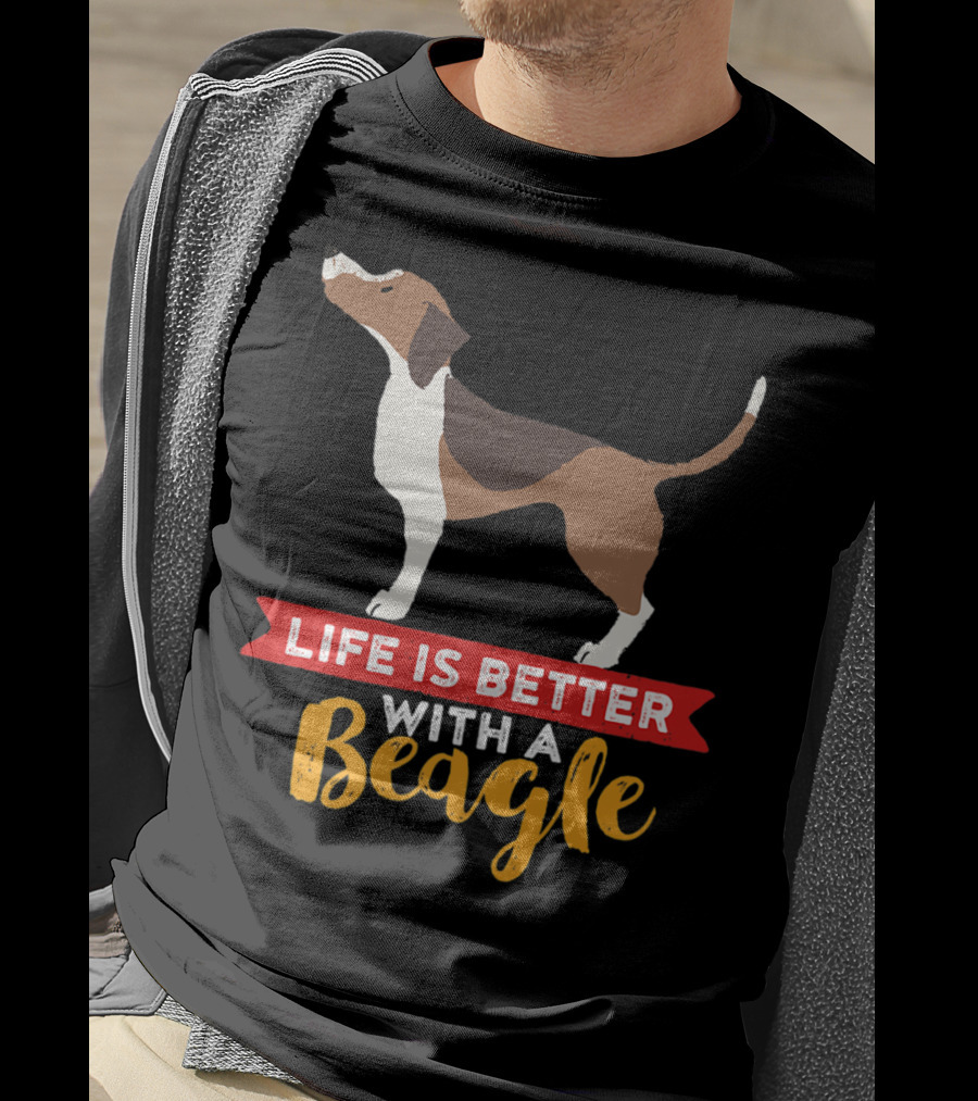 Life Is Better With A Beagle For Puppy Owner Mom And Dad T-Shirt