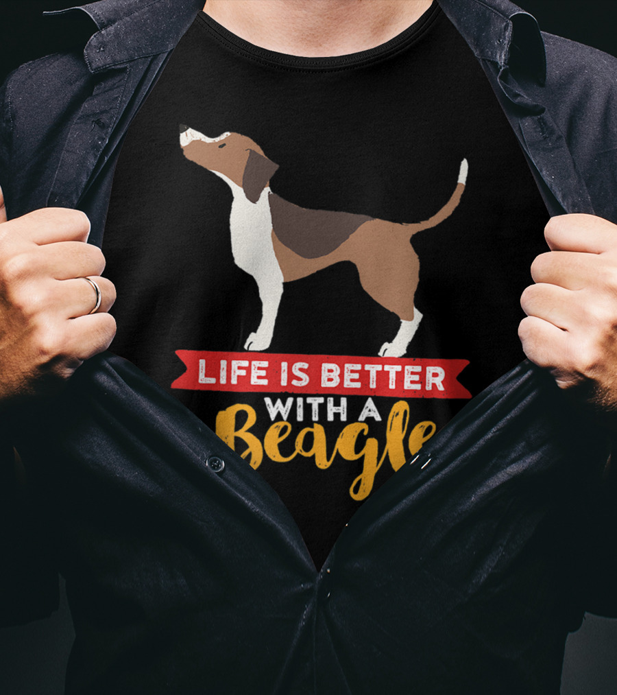 Life Is Better With A Beagle For Puppy Owner Mom And Dad T-Shirt